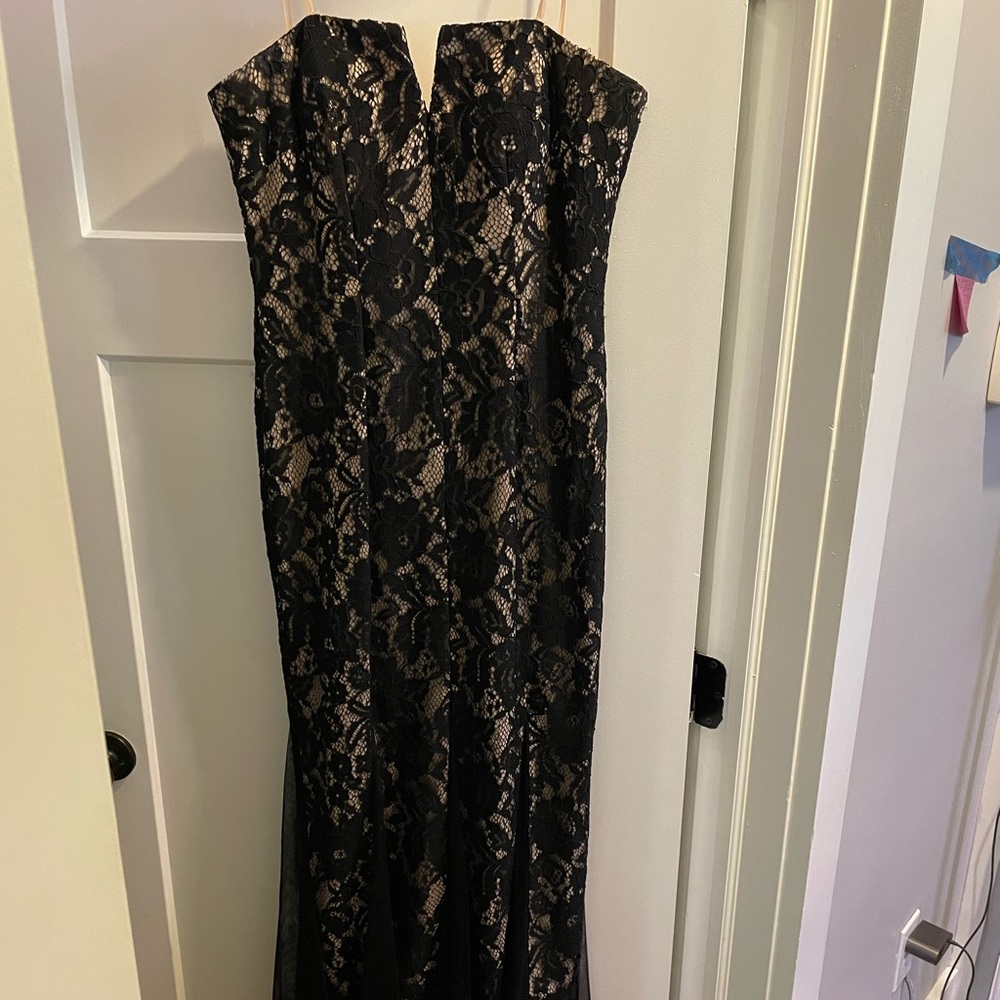 Black ball gown prom dress